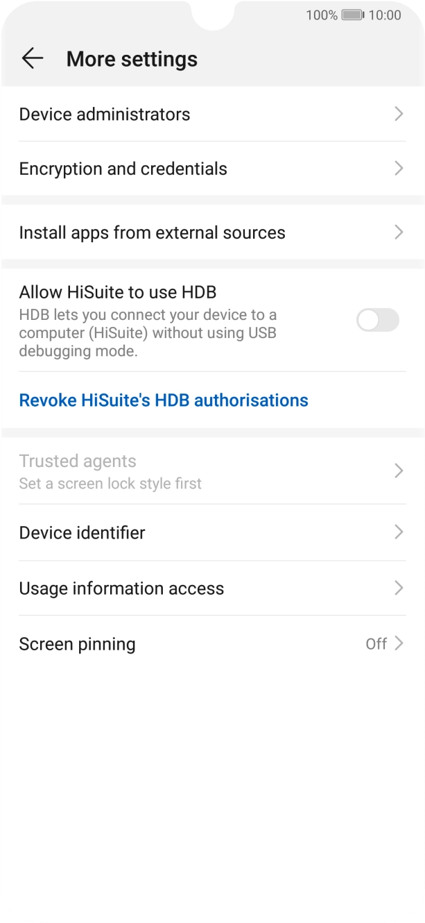 Press Encryption and credentials.