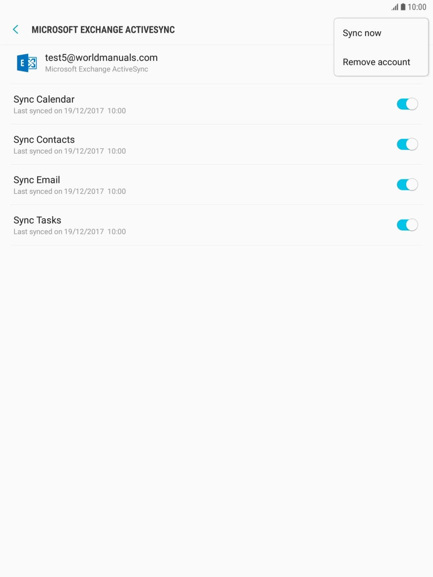 Press Remove account.