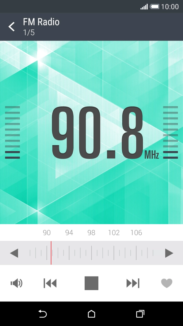 Slide the dial right or left to select the required frequency.