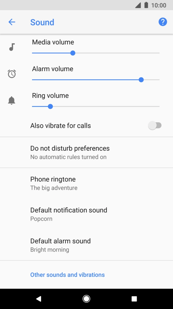 Press Default notification sound.