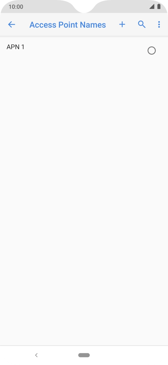 Press the new data connection icon.