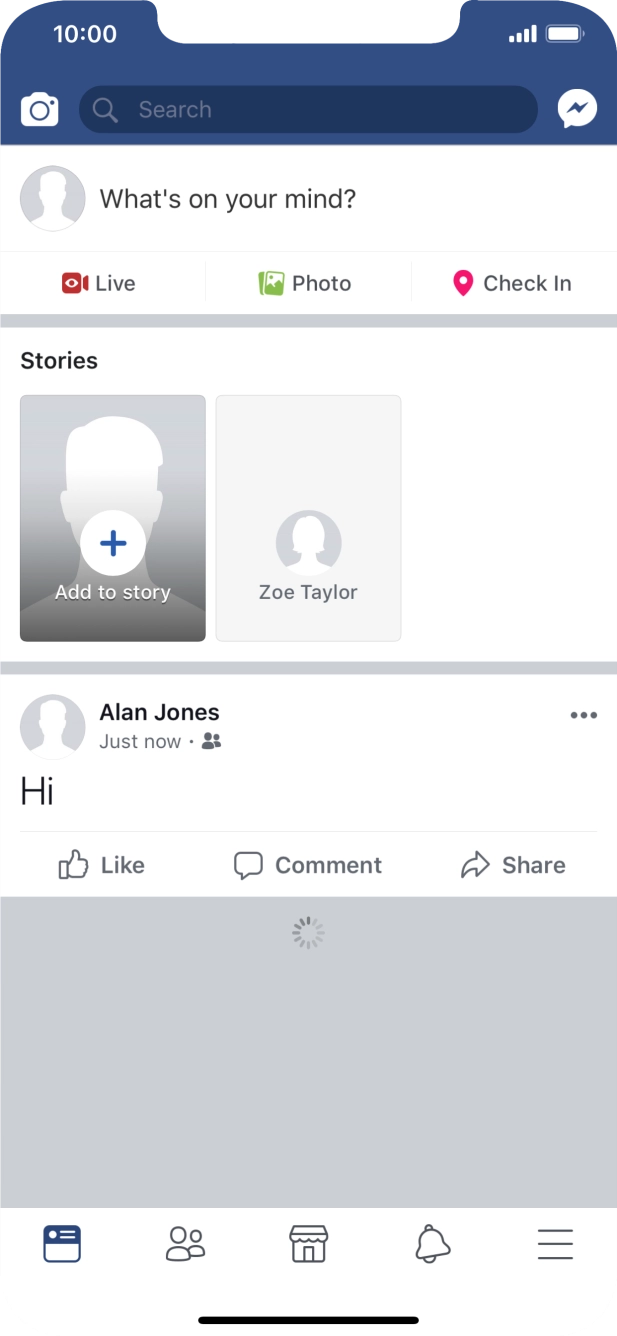 Press the text input field.