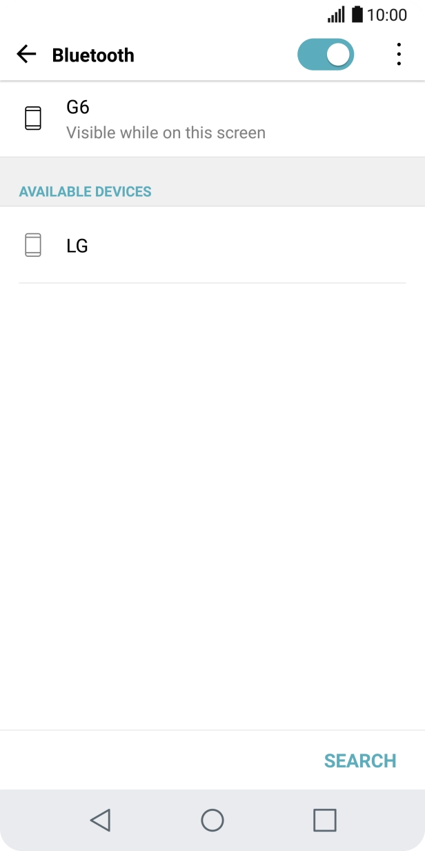 Press the required Bluetooth device and follow the instructions on the screen to pair the device with your phone.