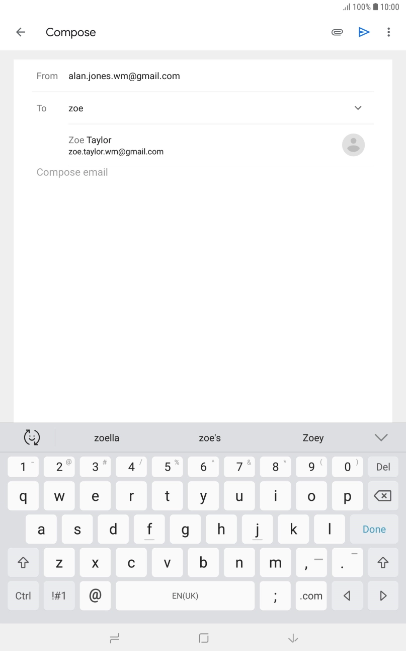 Press the required contact.