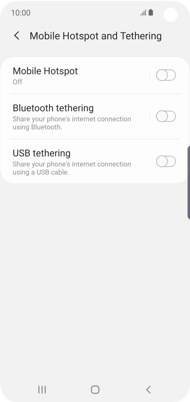 Press Mobile Hotspot.
