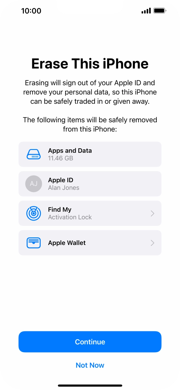 Press Continue. Press Continue.