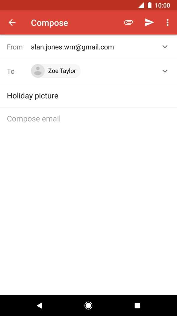 Press the text input field.