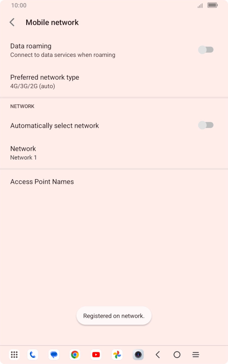 Press the indicator next to 