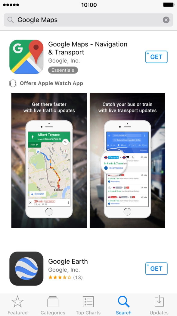 Press Google Maps. Press Google Maps.