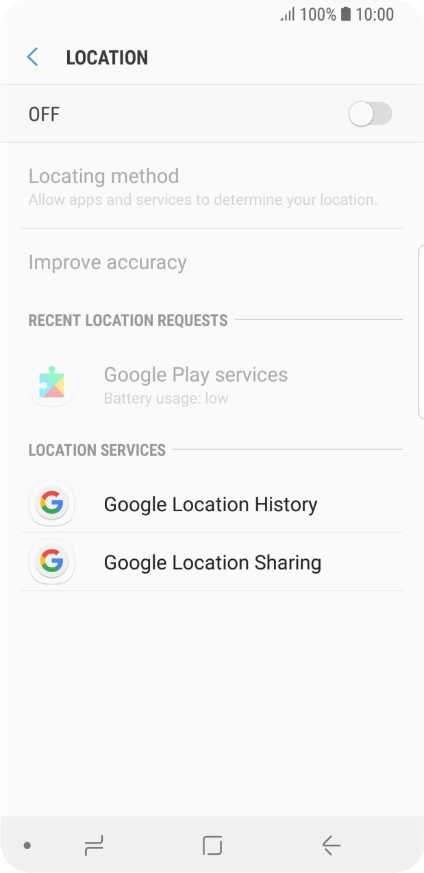 Press the indicator to turn the function on or off.