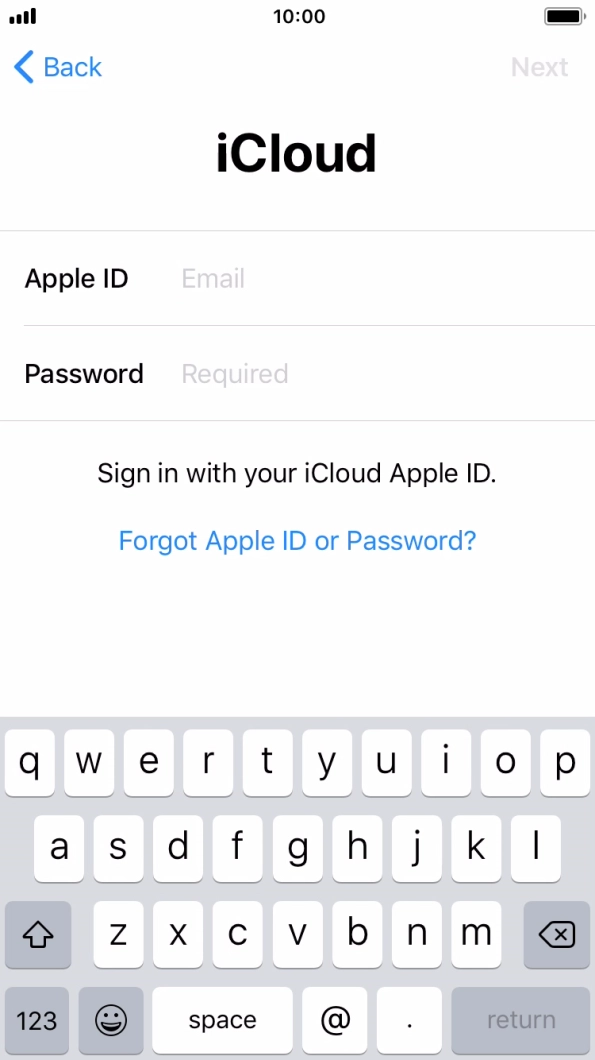Press the field next to 