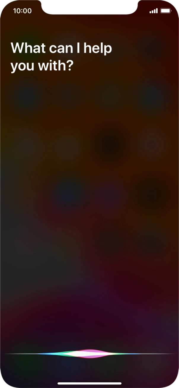 Say, in your own words, what you would like your phone to do, e.g.: CAMERA, CALL [contact], SEARCH THE WEB FOR [information].