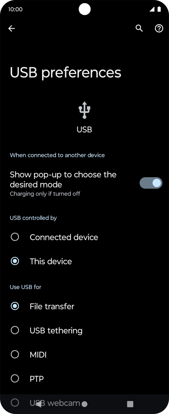 Press File transfer.