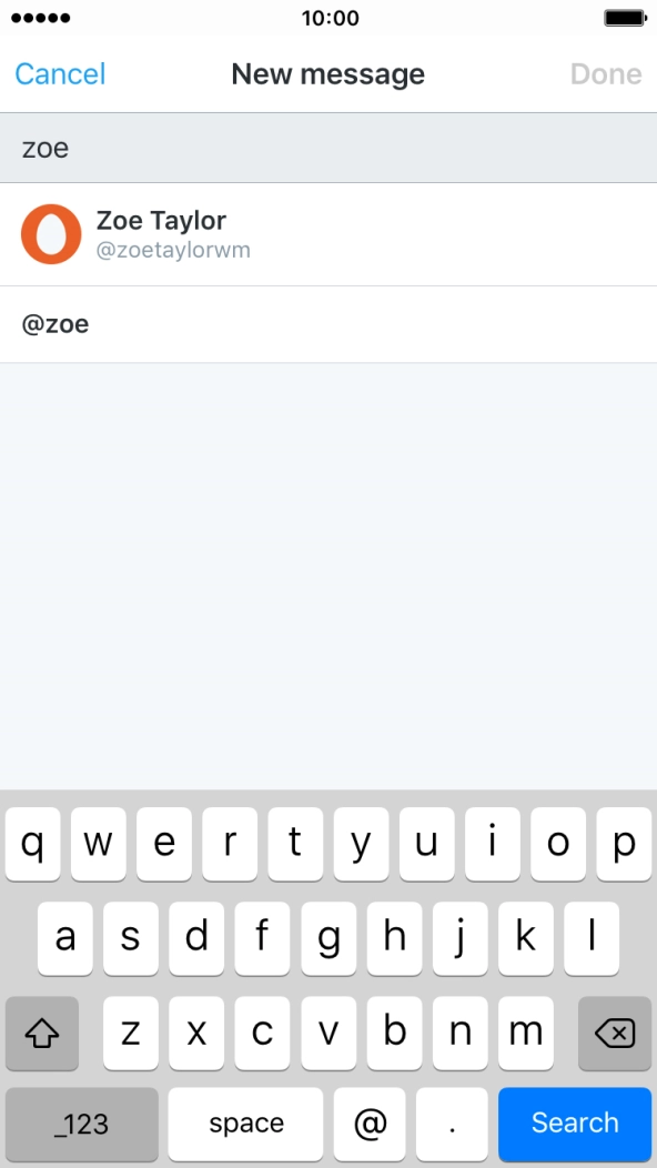 Press the required contact.