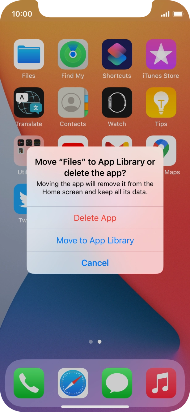 Press Delete App.
