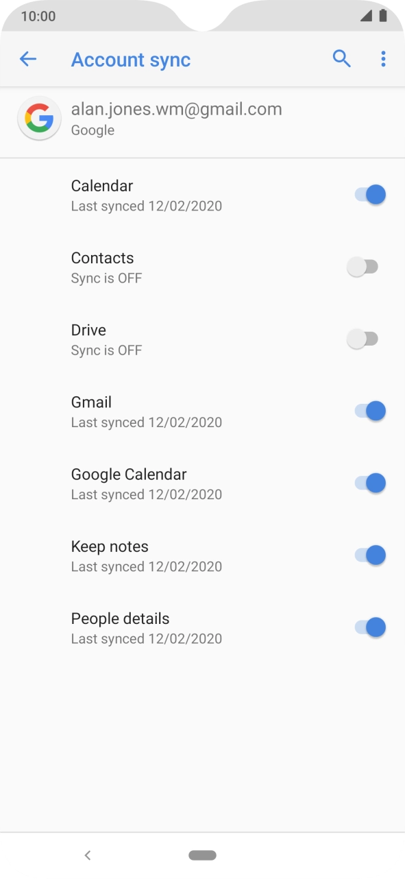 Press the indicator next to 
