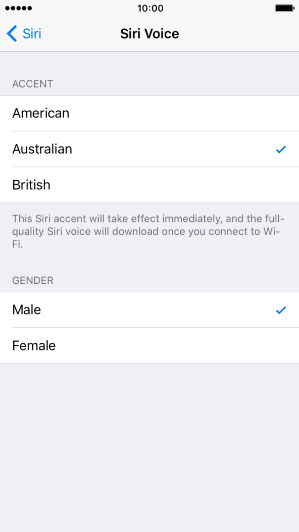Press the required accent.