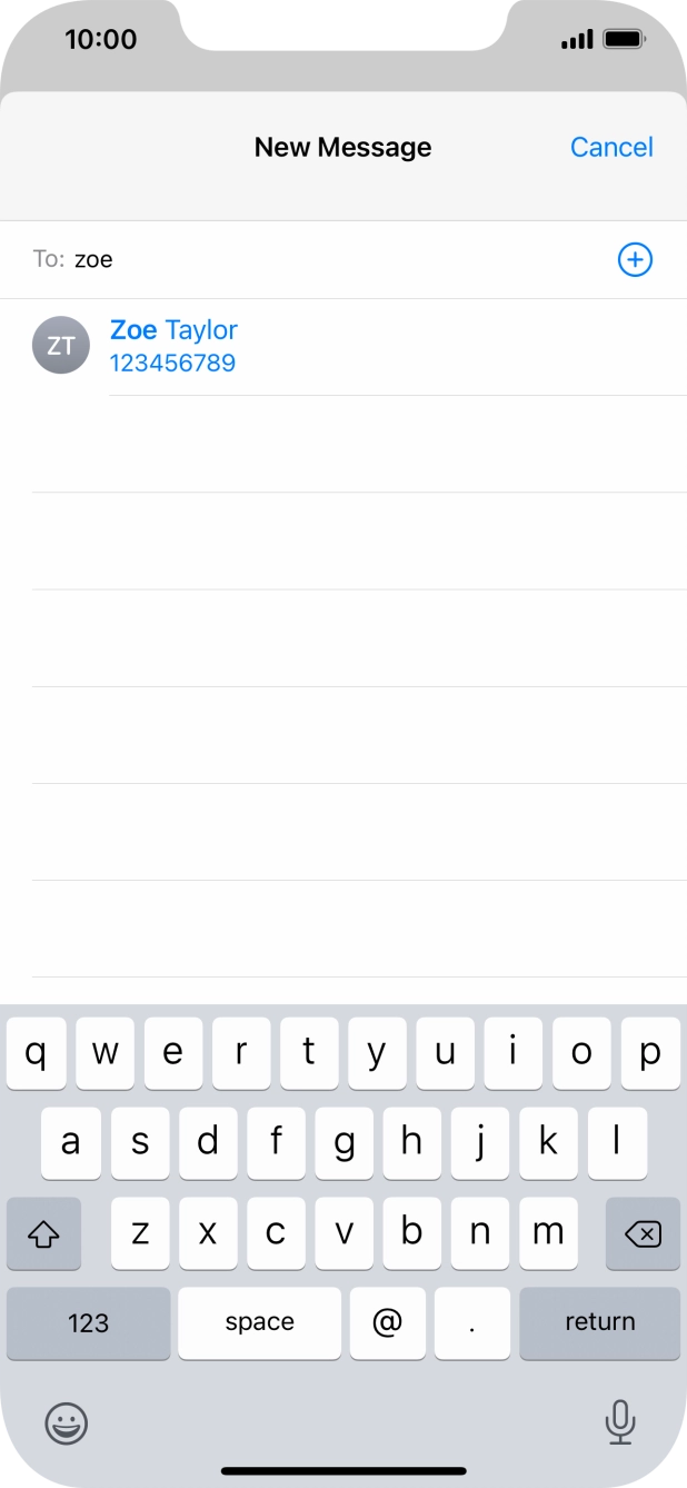 Press the required contact.