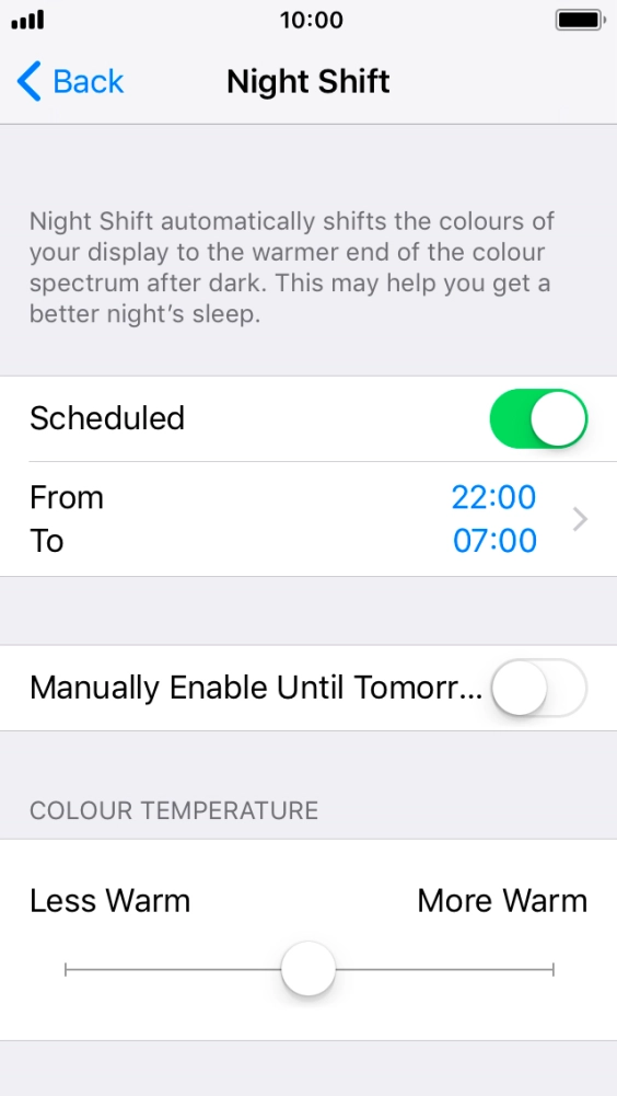 Press the indicator next to 