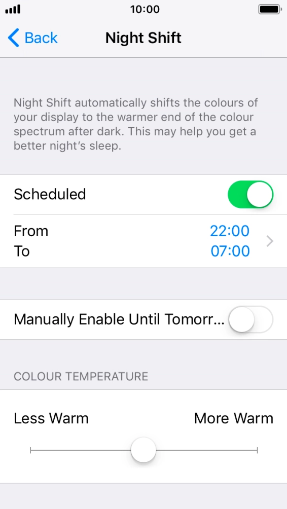 Press the indicator next to 