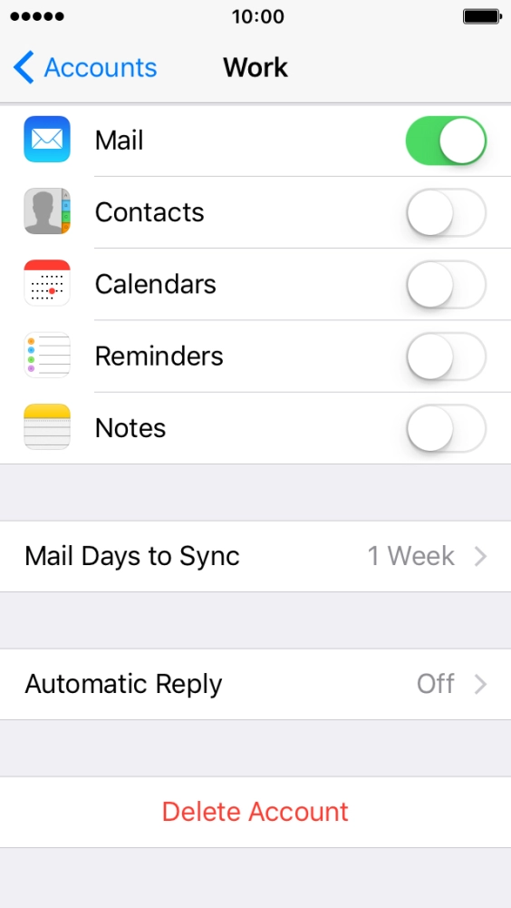 Press Delete Account.
