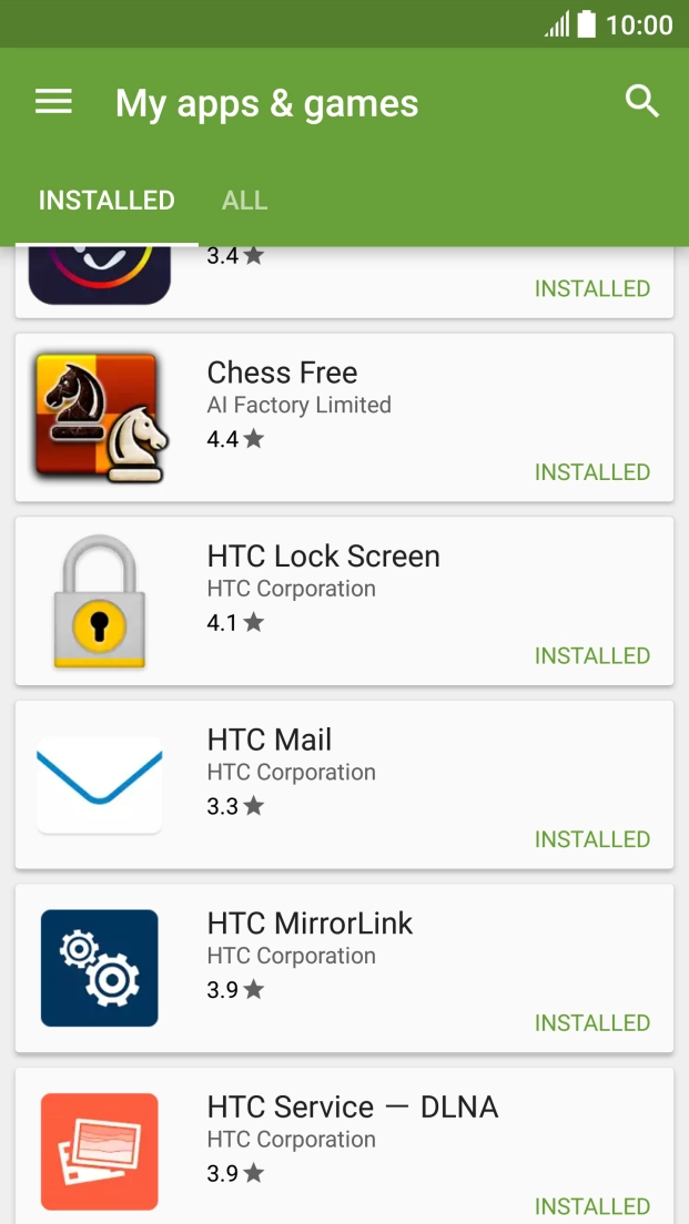 Press the required app.