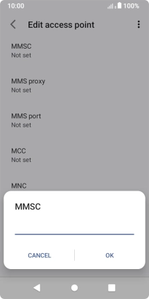 Key in http://mmsc.telstra.com:8002 and press OK.