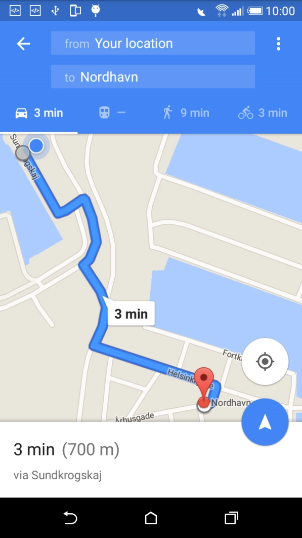 Press the required mode of transportation.