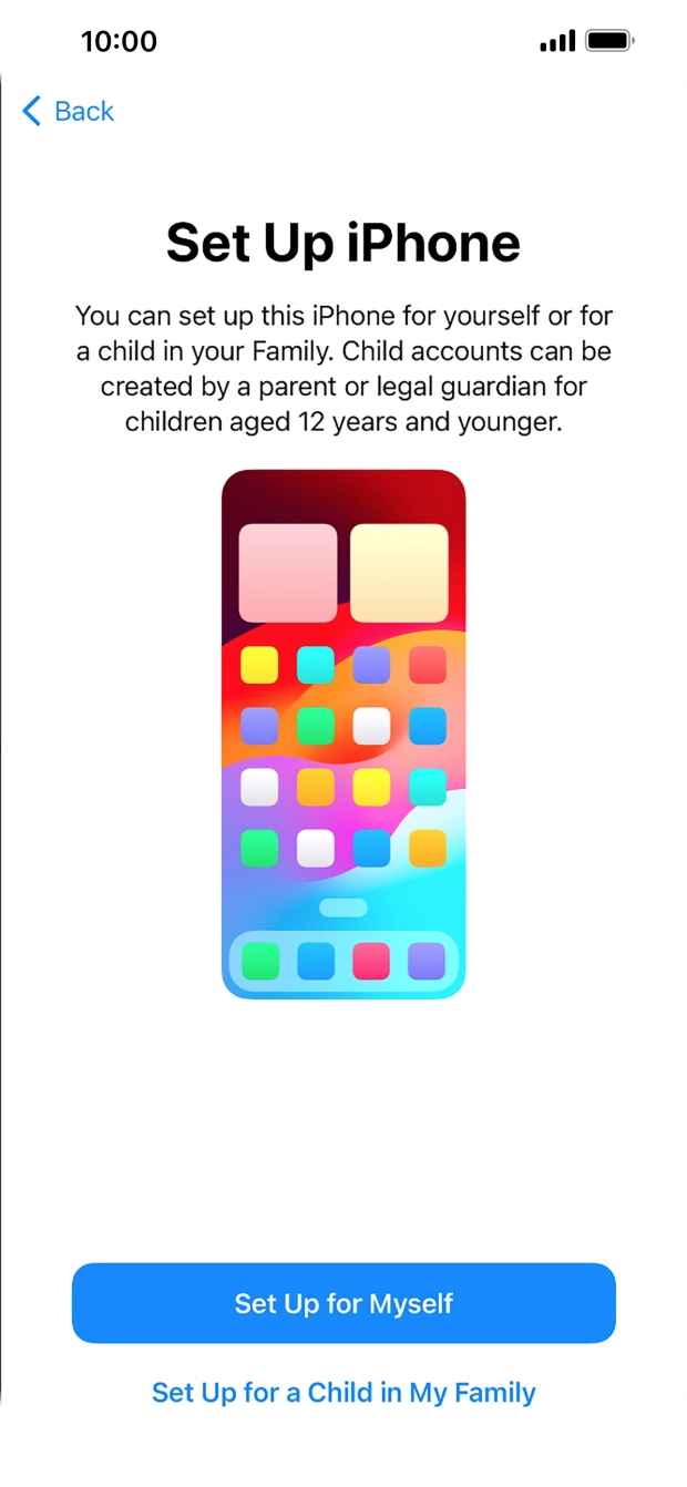 Press Set Up for Myself. Press Set Up for Myself.