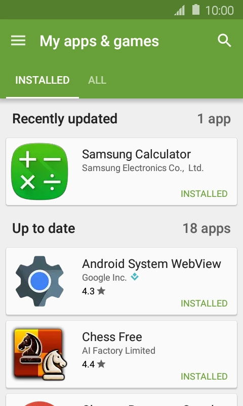 Press the required app.