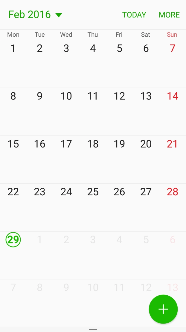 Press the new appointment icon.