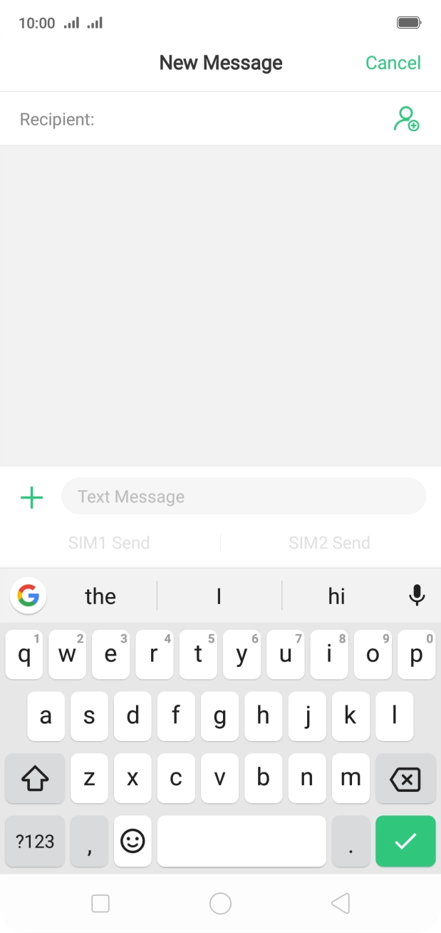 Press the field next to 