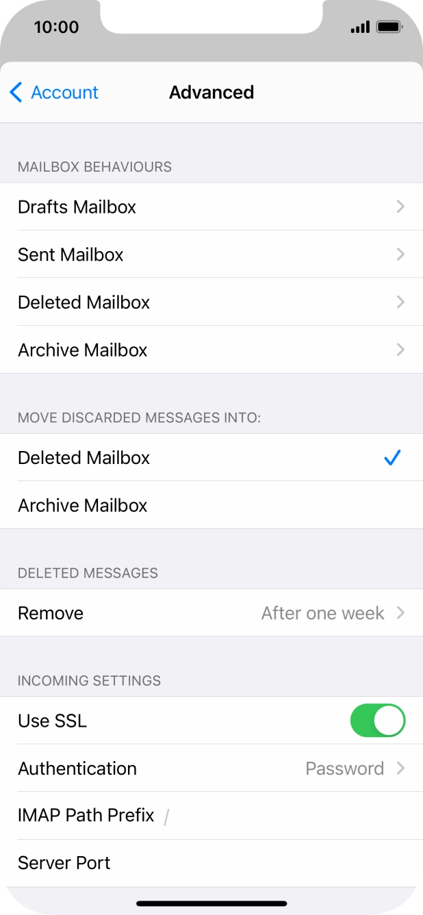 Press the indicator next to 