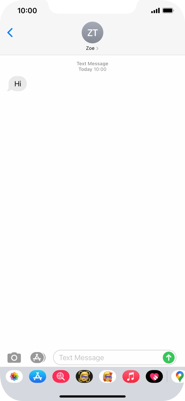 Slide your finger upwards starting from the bottom of the screen to return to the home screen.