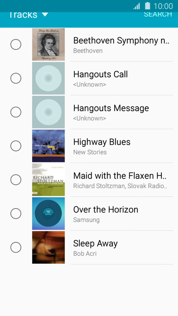 Press the different ring tones to hear them.