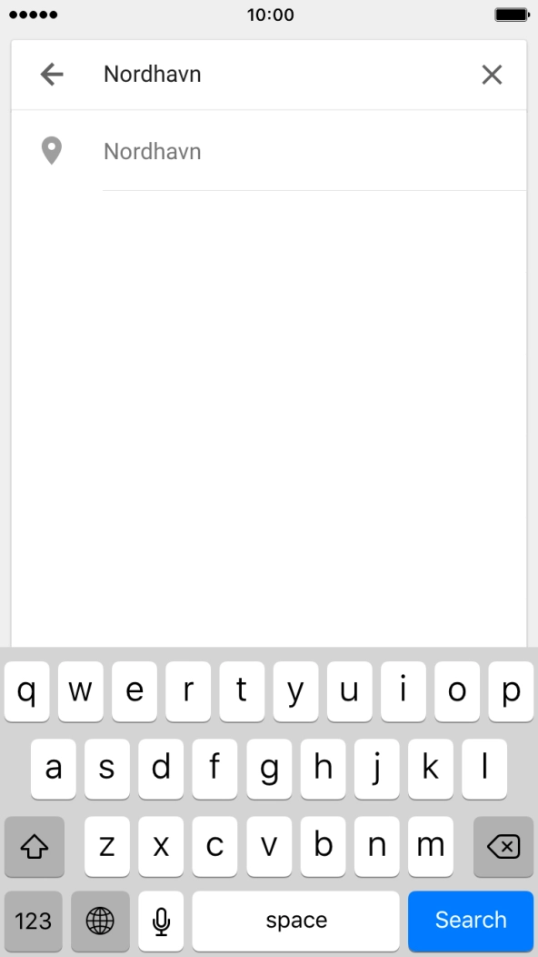 Press the required destination.