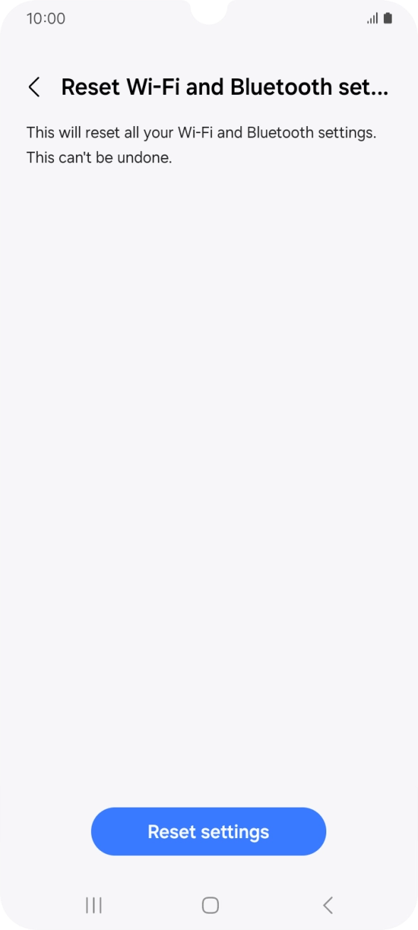 Press Reset settings.
