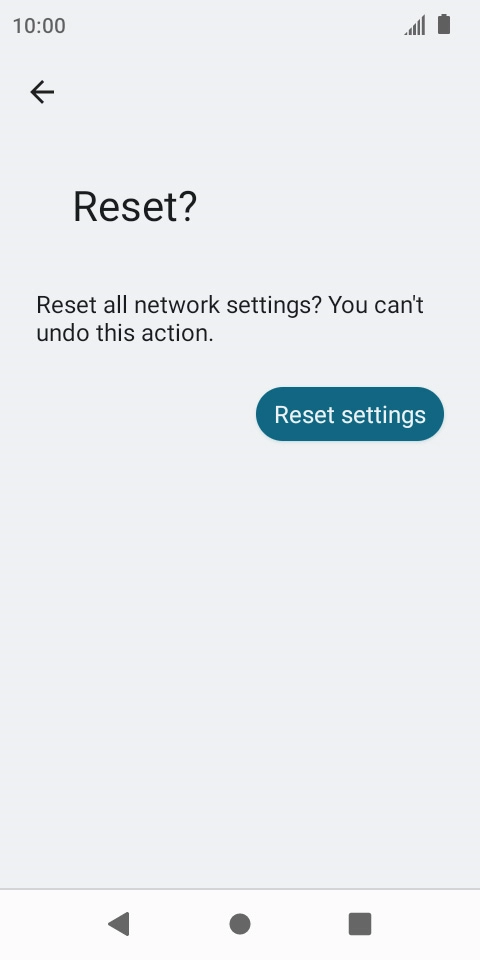 Press Reset settings.