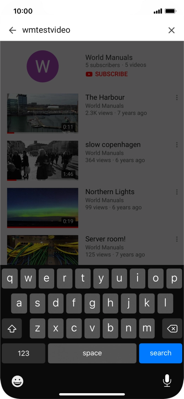 Key in the required search word and press search.