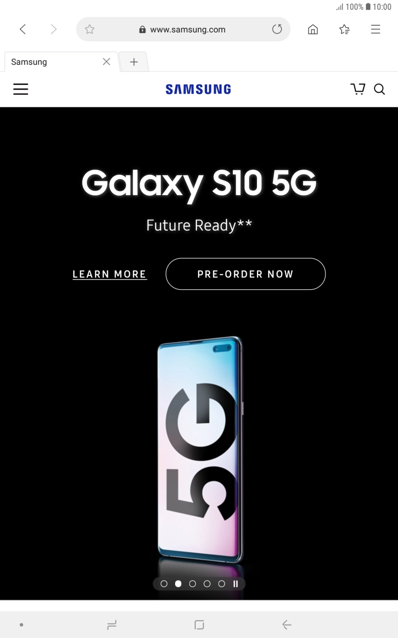 Press the address bar.