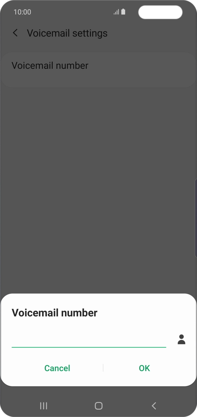 Key in +61101 and press OK.