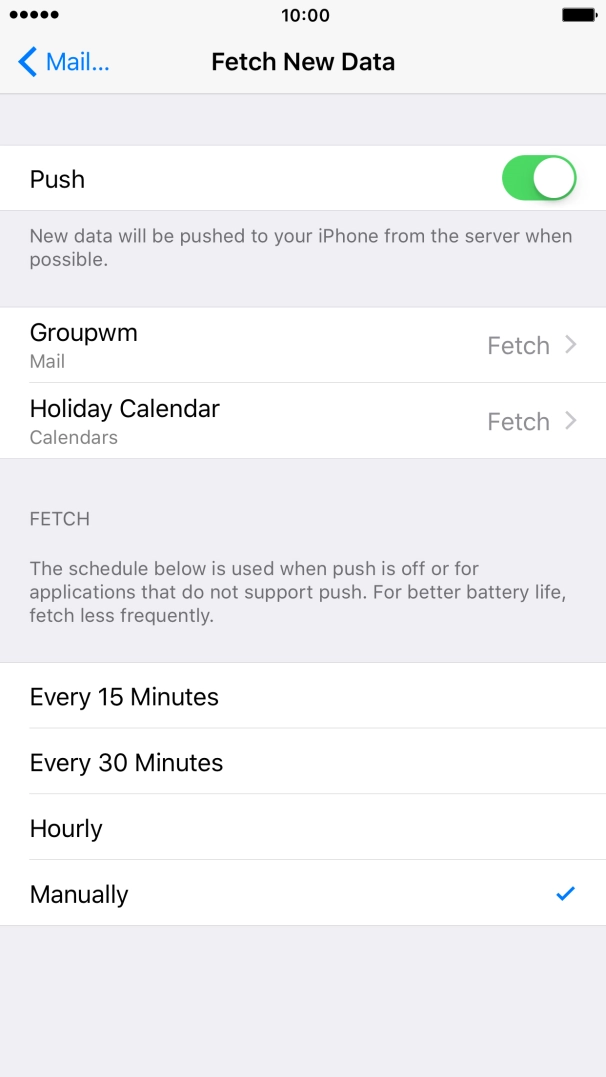 Press the indicator next to 