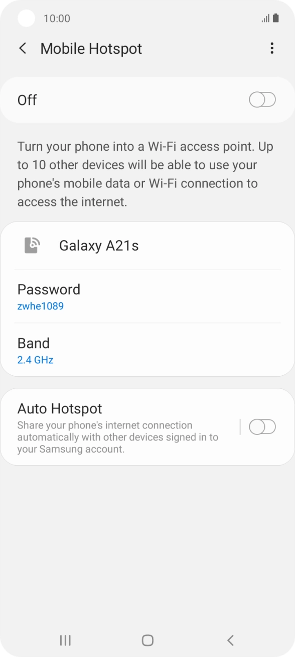 Press the menu icon.