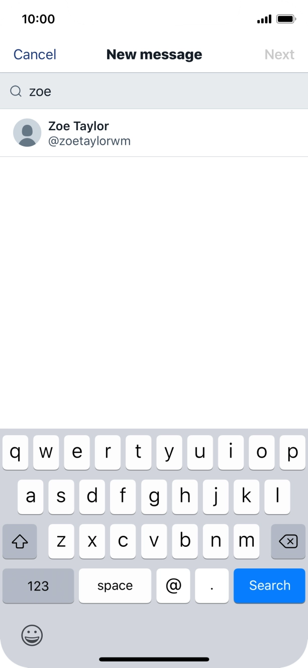 Press the required contact.