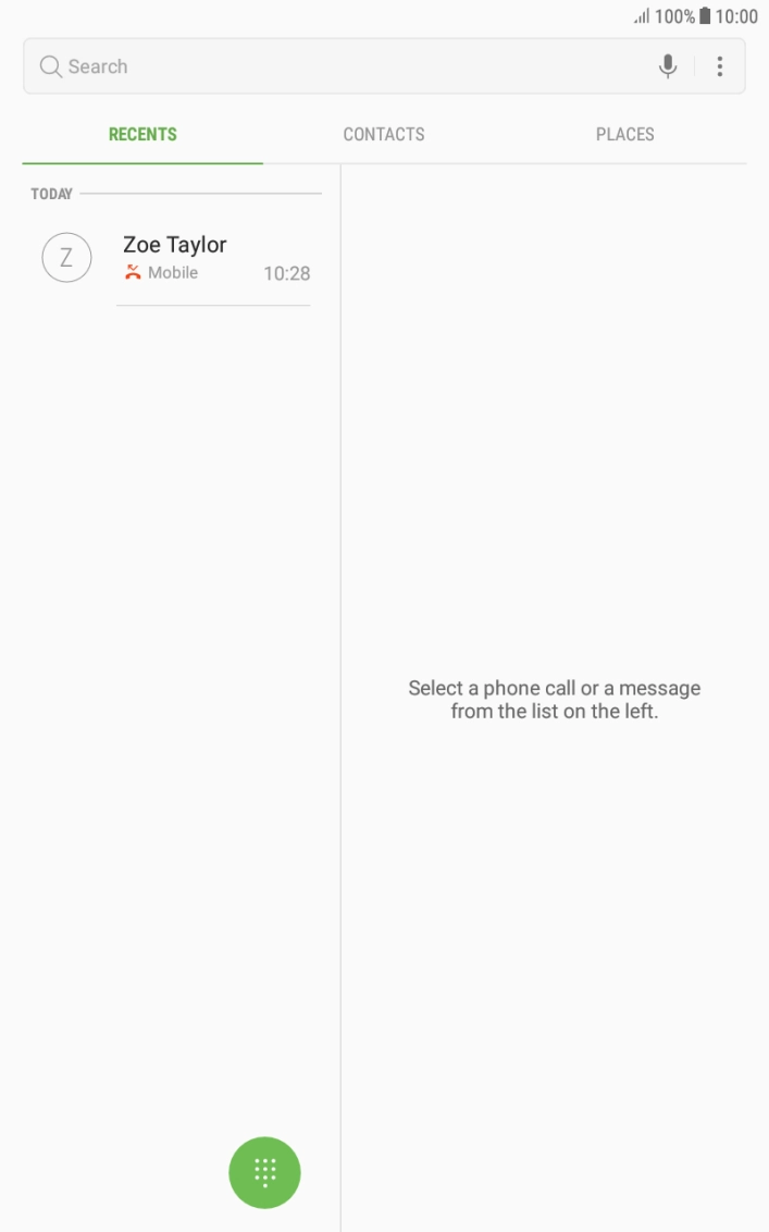 Press the keypad icon.