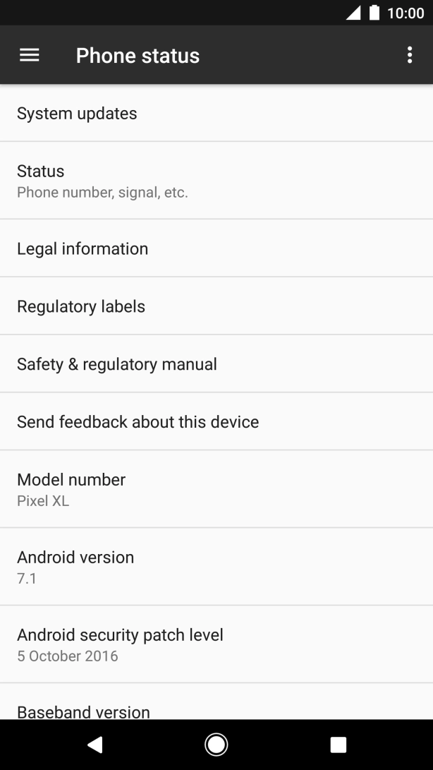 Press System updates. If a new software version is available, it's displayed. Follow the instructions on the screen to update the phone software.