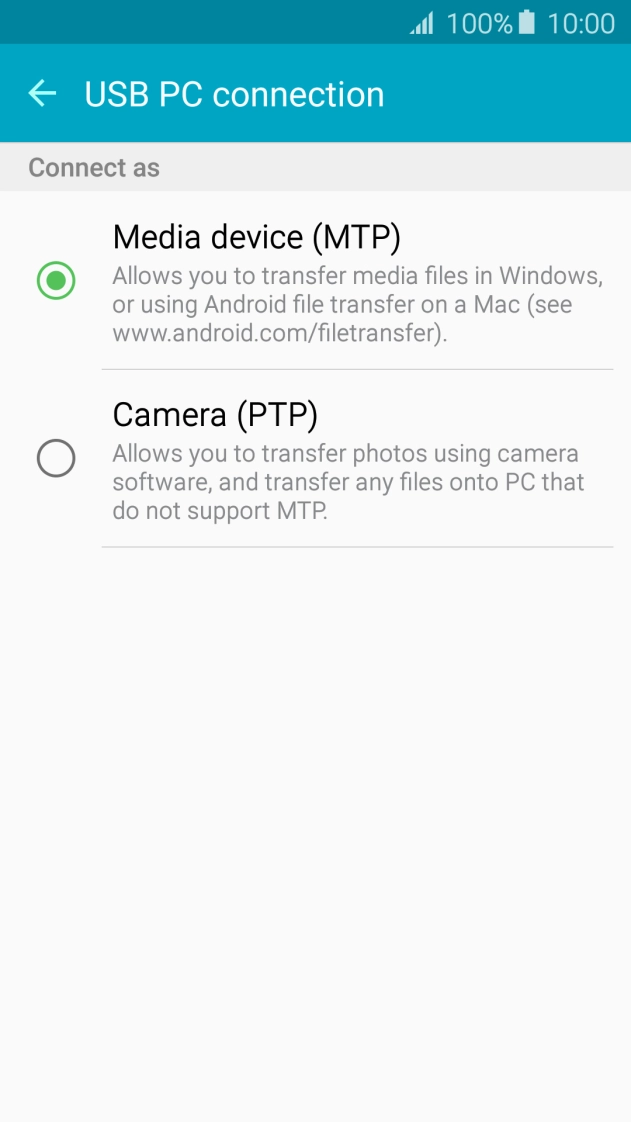 Press Media device (MTP).
