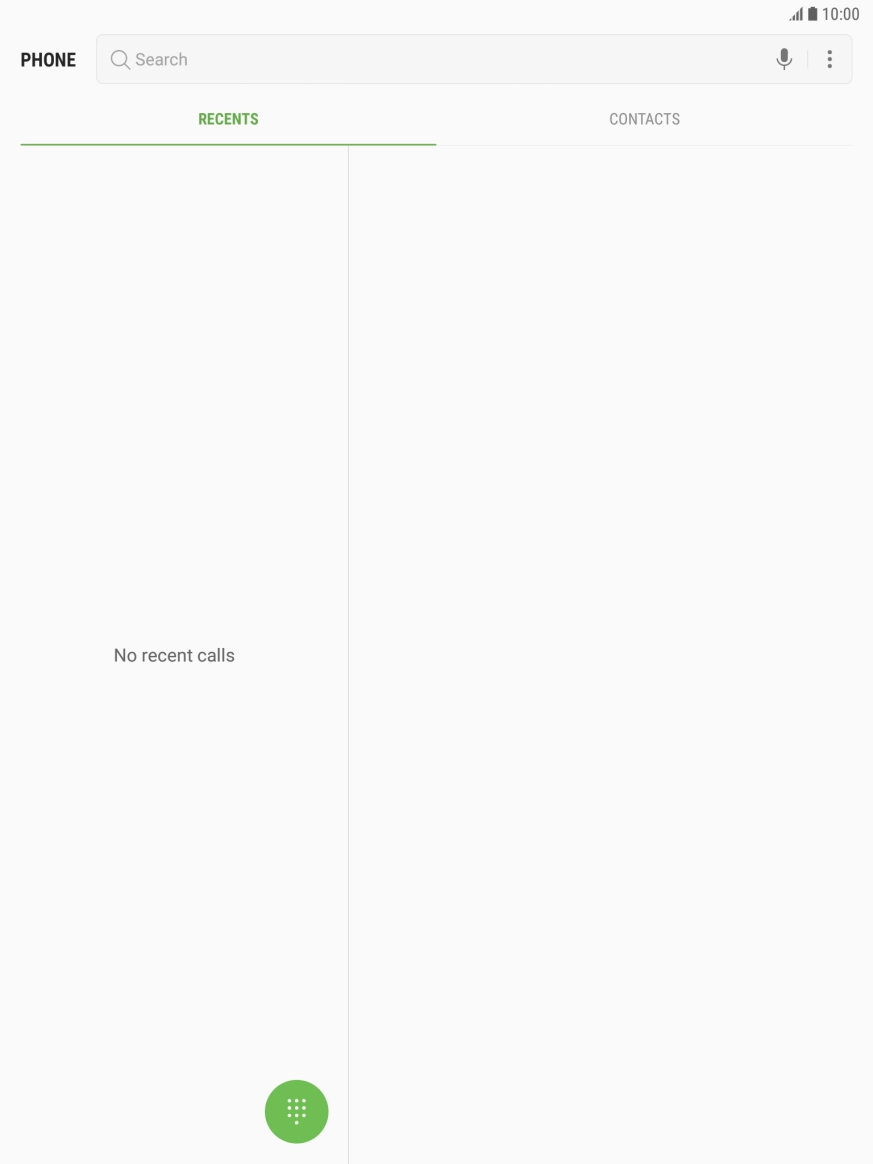 Press the keypad icon.
