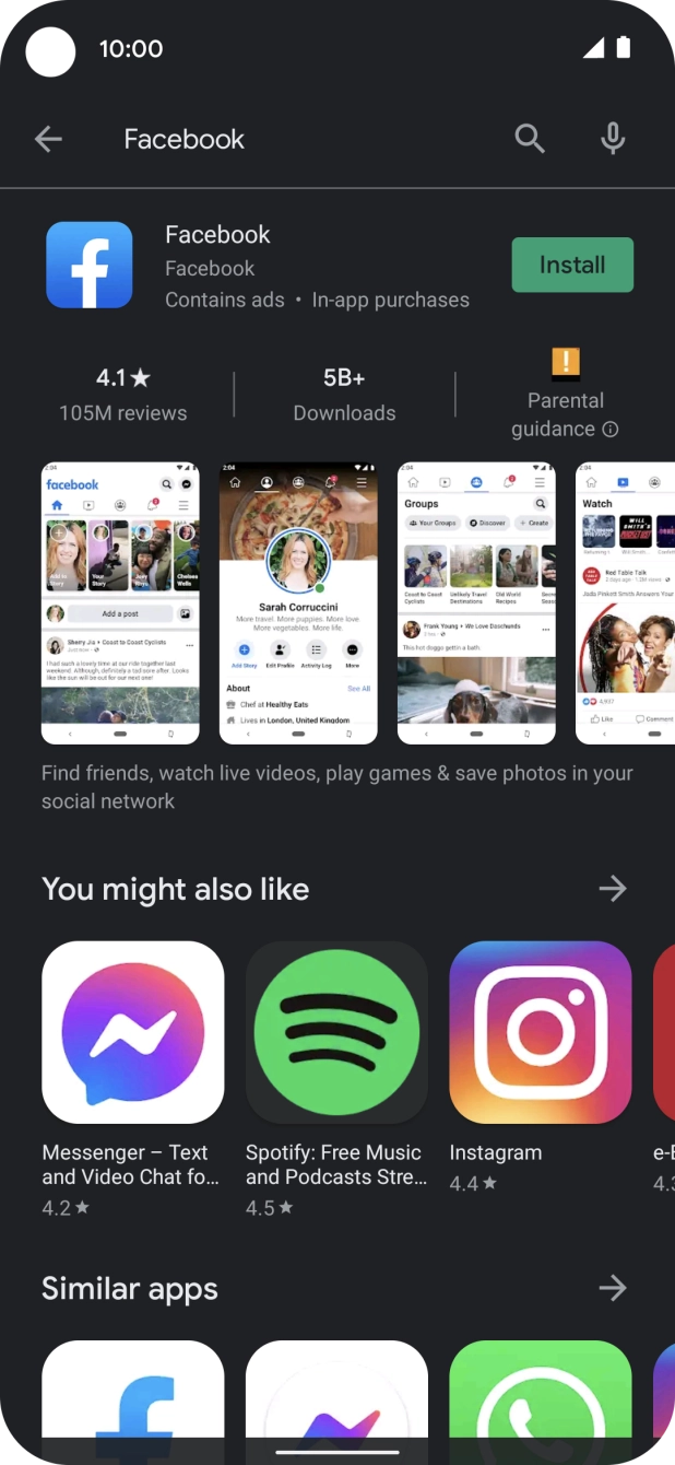 Press Facebook. Press Facebook.
