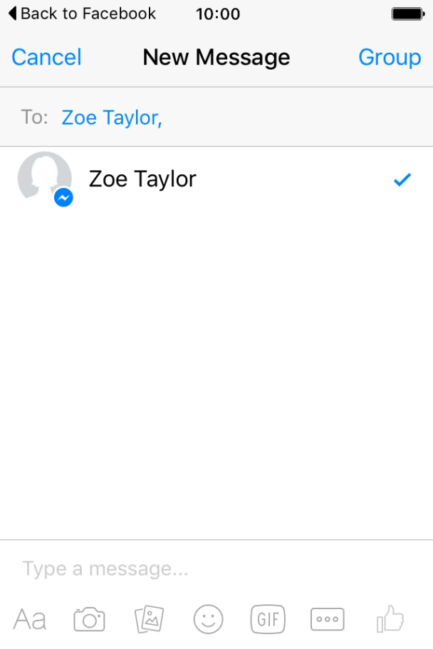 Press the text input field.